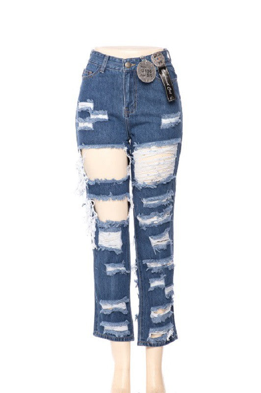 High Waist Boyfriend Jeans