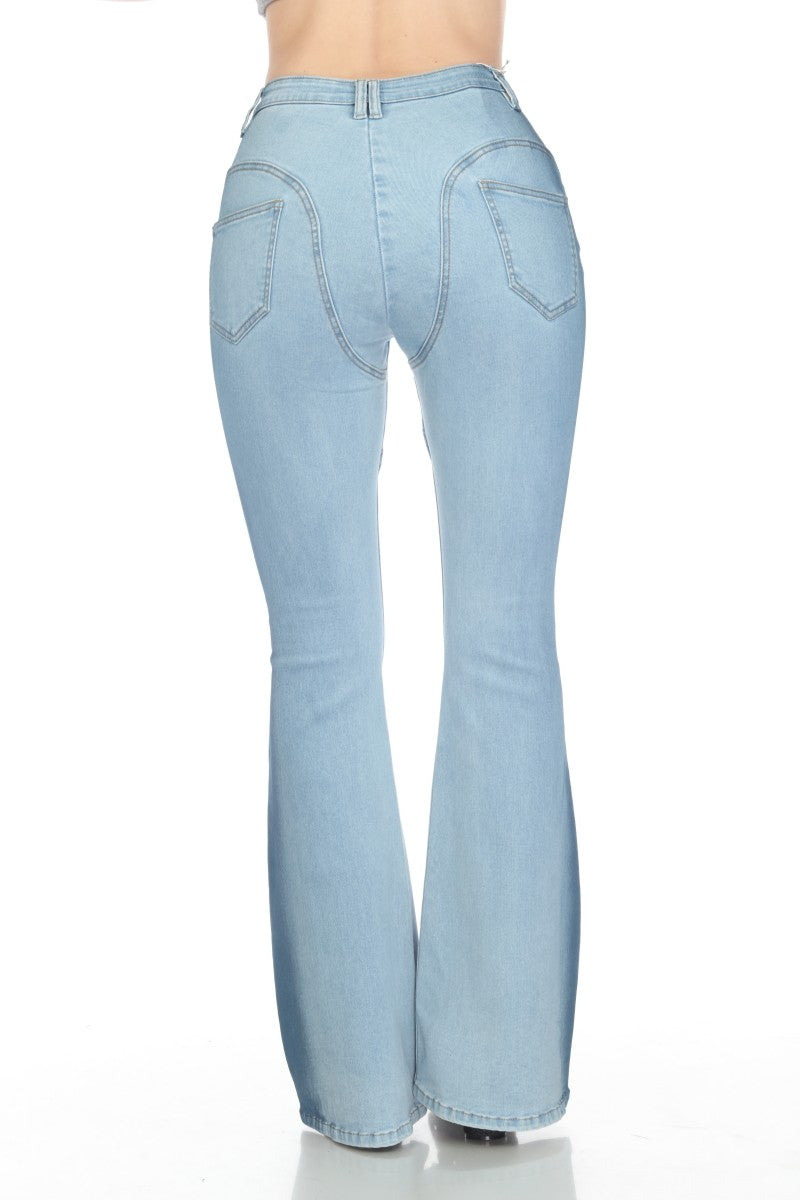 High Waisted Boot Cut Jeans